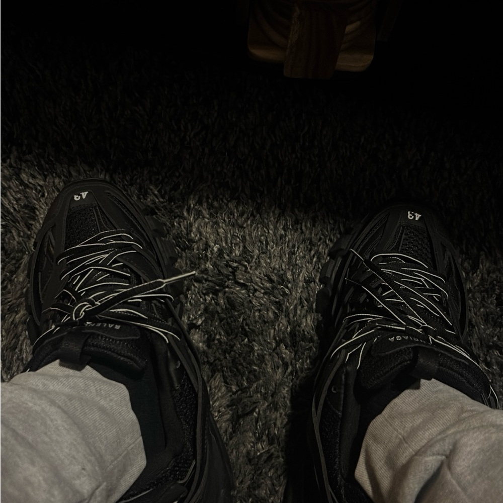 Balenciaga Black Athletic Shoes with Cushioned Soles